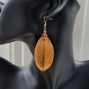 Handmade Botanical Leaf Earrings